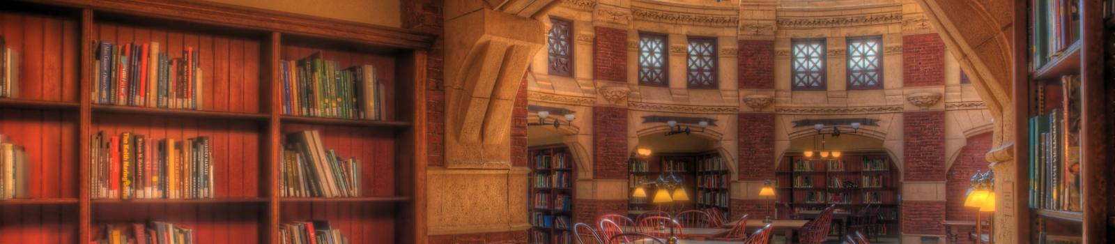 Interior view of Fischer Fine Arts Library
