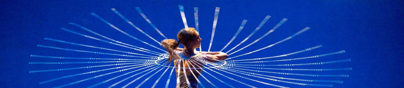 Student performing a dance piece